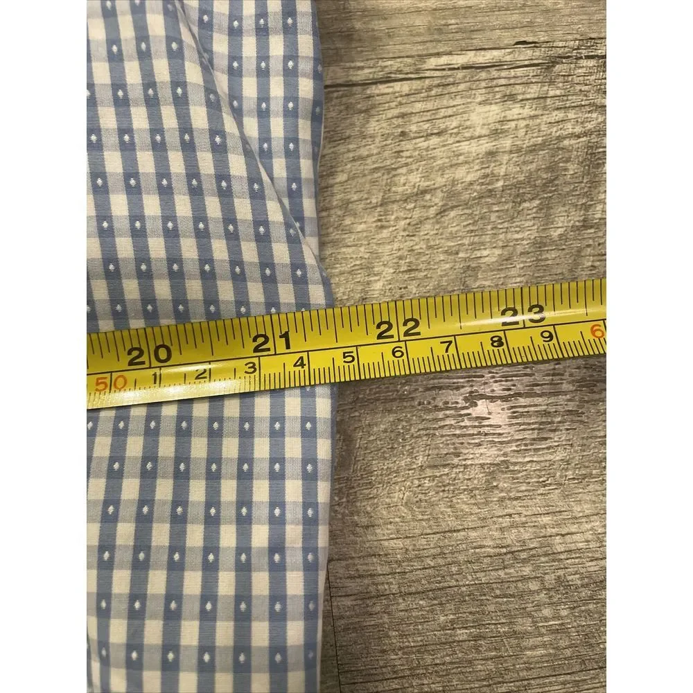 Bugatchi Uomo Dress Shirt Men's‎ Size 17.5 34 Flip Cuff Long Sleeve Blue Lion